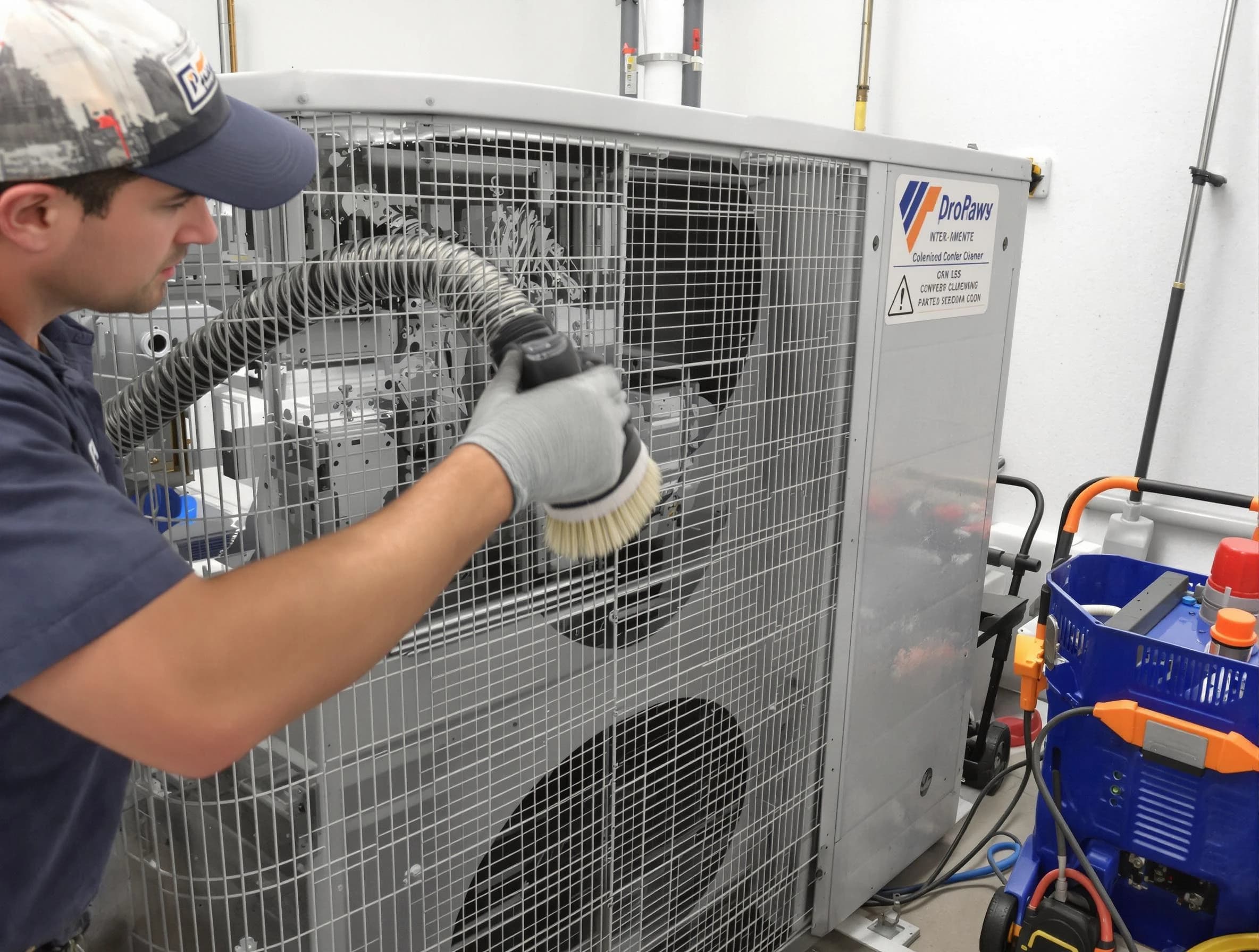 Los Lunas Air Duct Cleaning specialist performing precision AC coil cleaning for improved system performance in Los Lunas