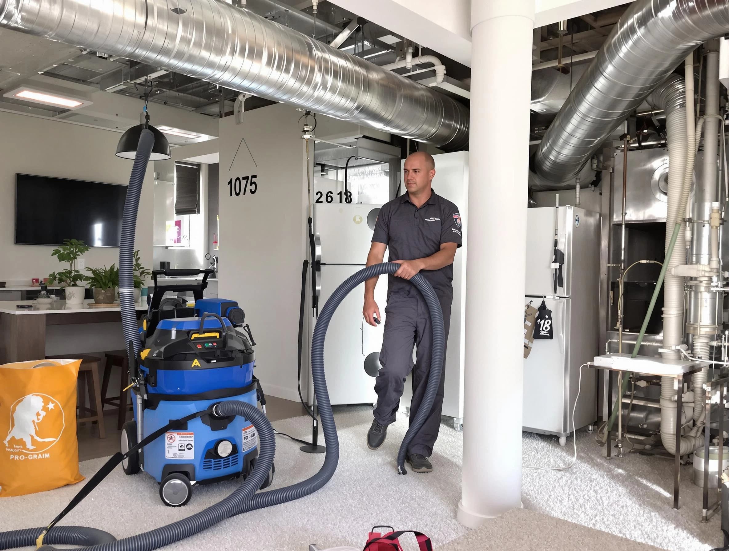 Los Lunas Air Duct Cleaning expert performing detailed indoor duct cleaning for improved air quality in Los Lunas