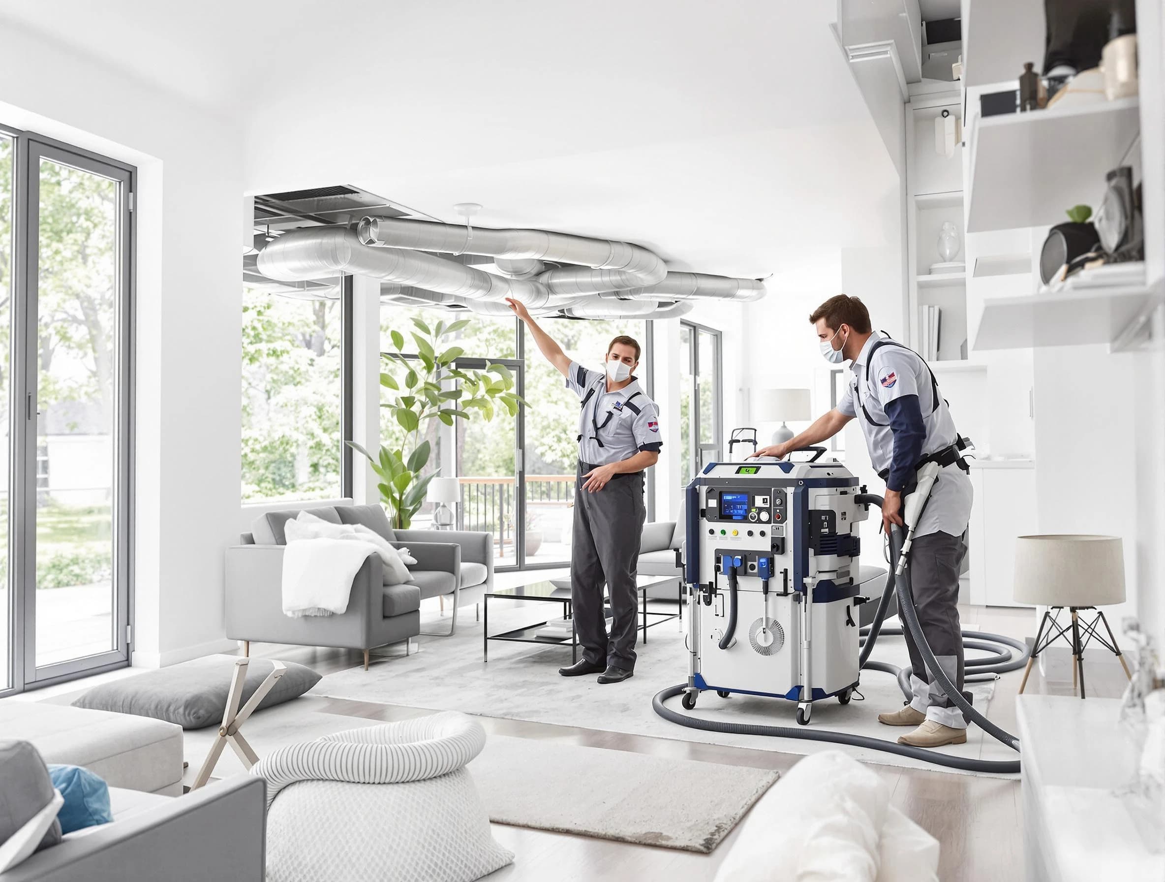 Los Lunas Air Duct Cleaning professional conducting pure air duct cleaning with state-of-the-art equipment in Los Lunas